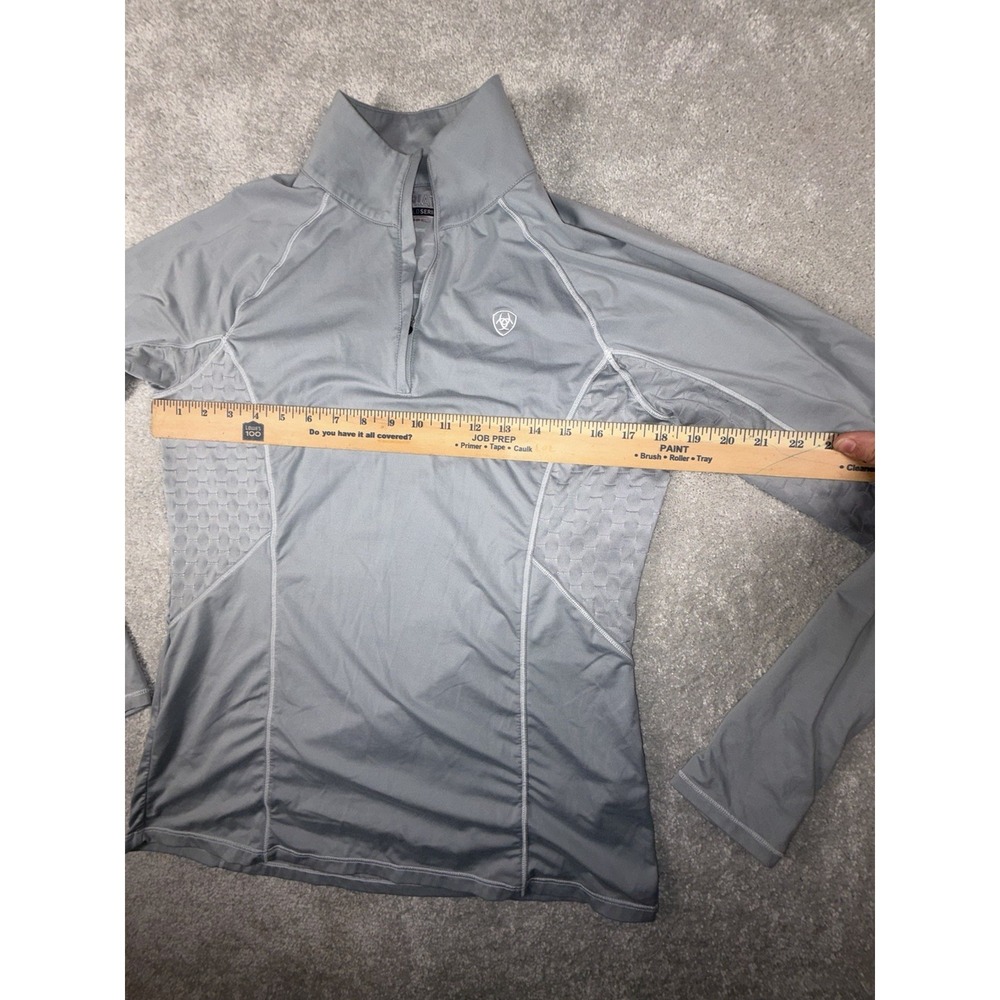 AriatTek Women's Cold Series Pullover Shirt Large Gray, Quarter Zip, Stretch - Picture 5 of 9